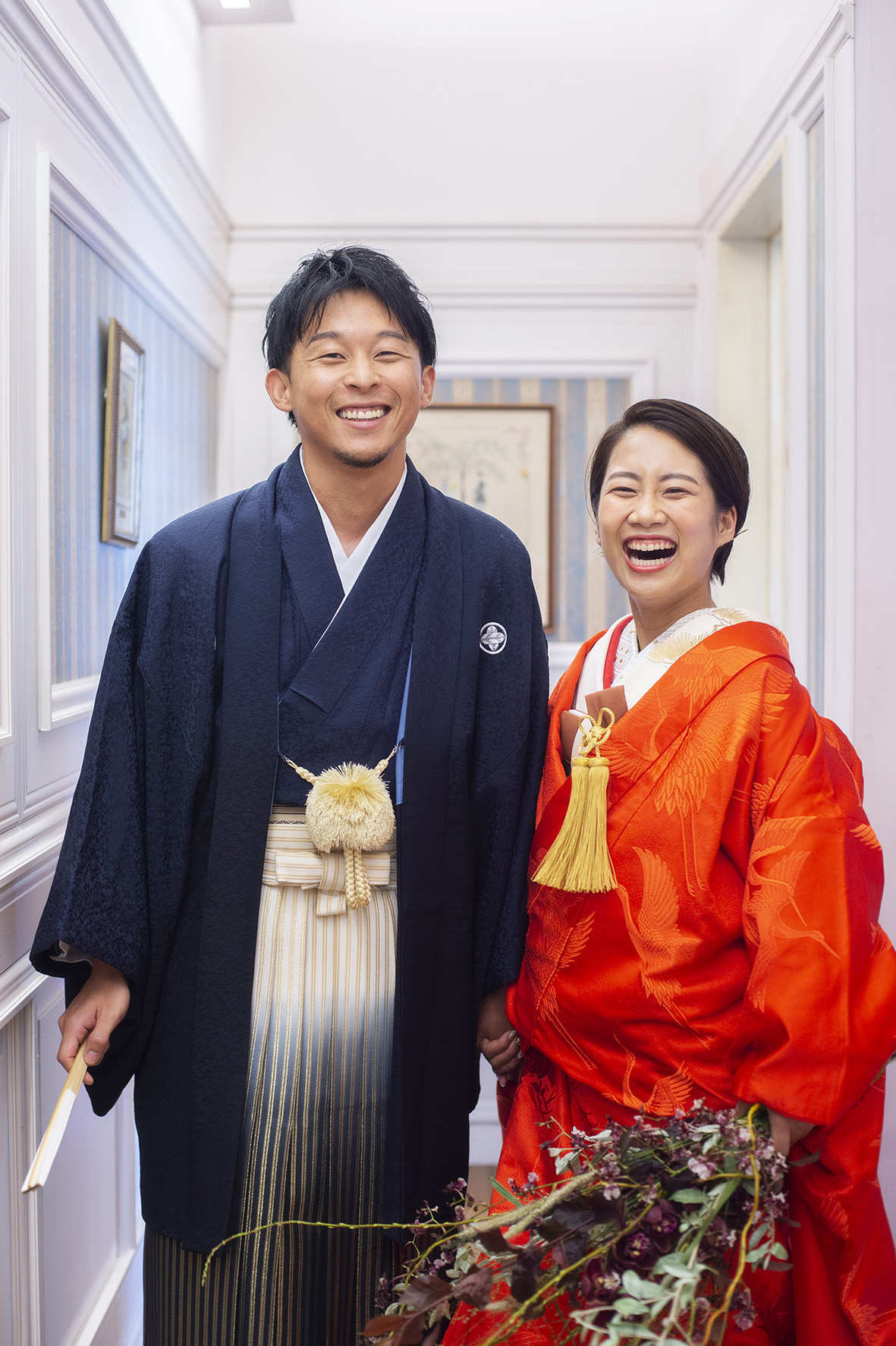 1部の披露宴はご親族様のみで　和装のお姿がとても素敵です