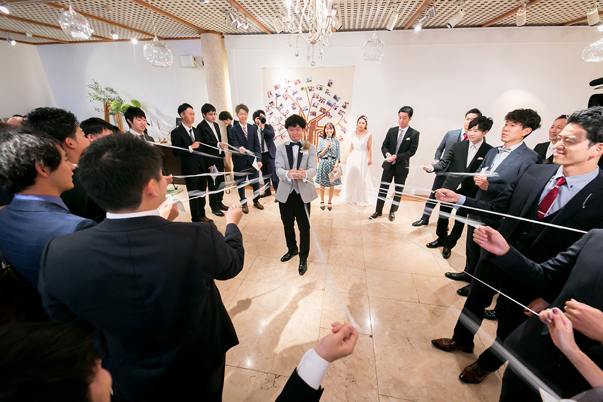 新郎様のご友人様には…ゴムパッチン！