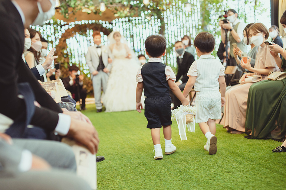 リングボーイは新婦様の甥っ子ちゃんにお願いしました
