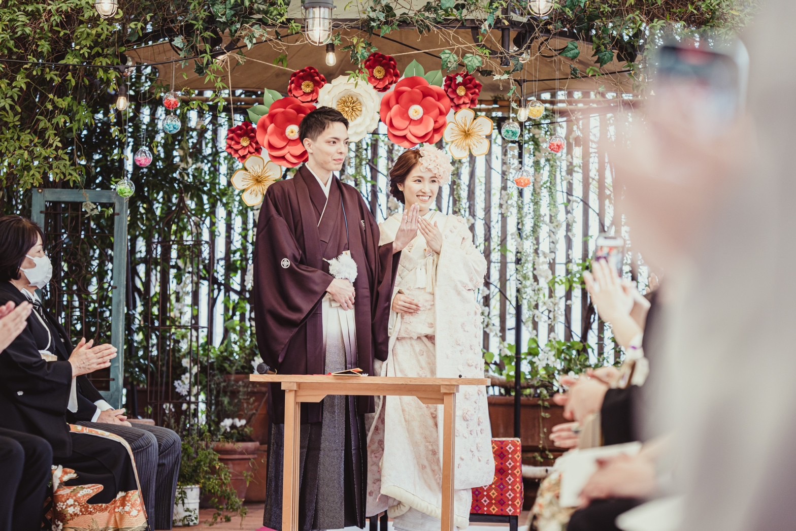 挙式　新郎新婦　指輪披露