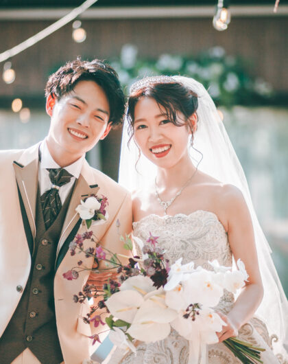 新郎新婦　ガーデンチャペル　記念撮影