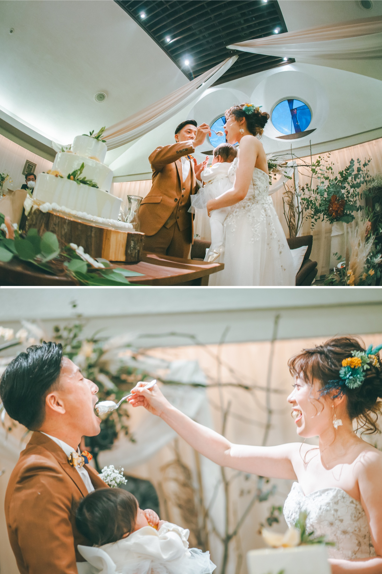 新郎新婦　ファーストバイト